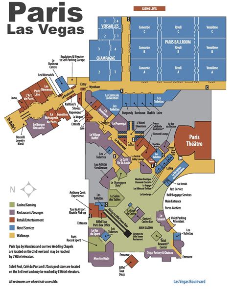 paris hotel las vegas map of property